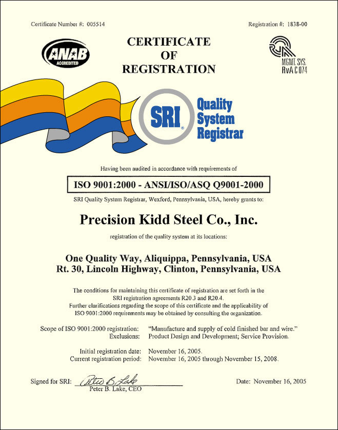 ISO Certification