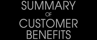 Customer Benefits